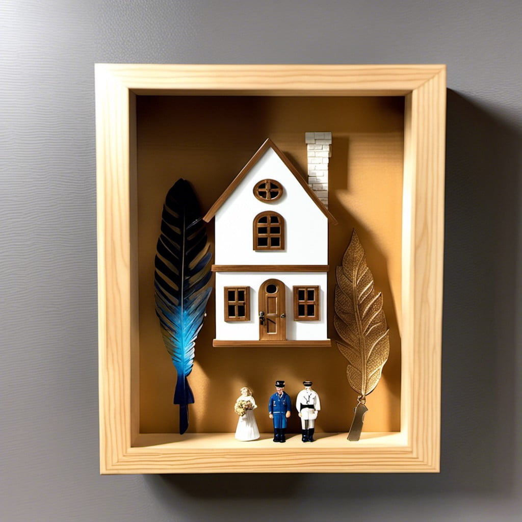 decorated homeowner key shadow box