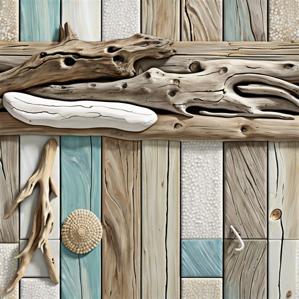 driftwood inspired textured tiles