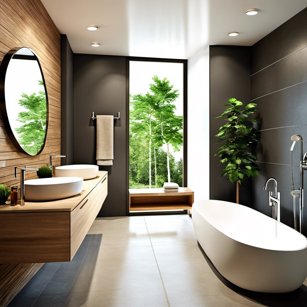 eco friendly low flow faucets with modern sinks