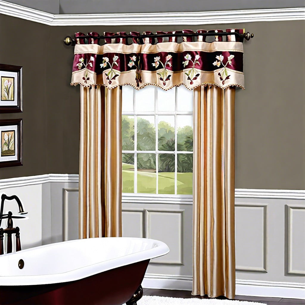 embroidered silk valance