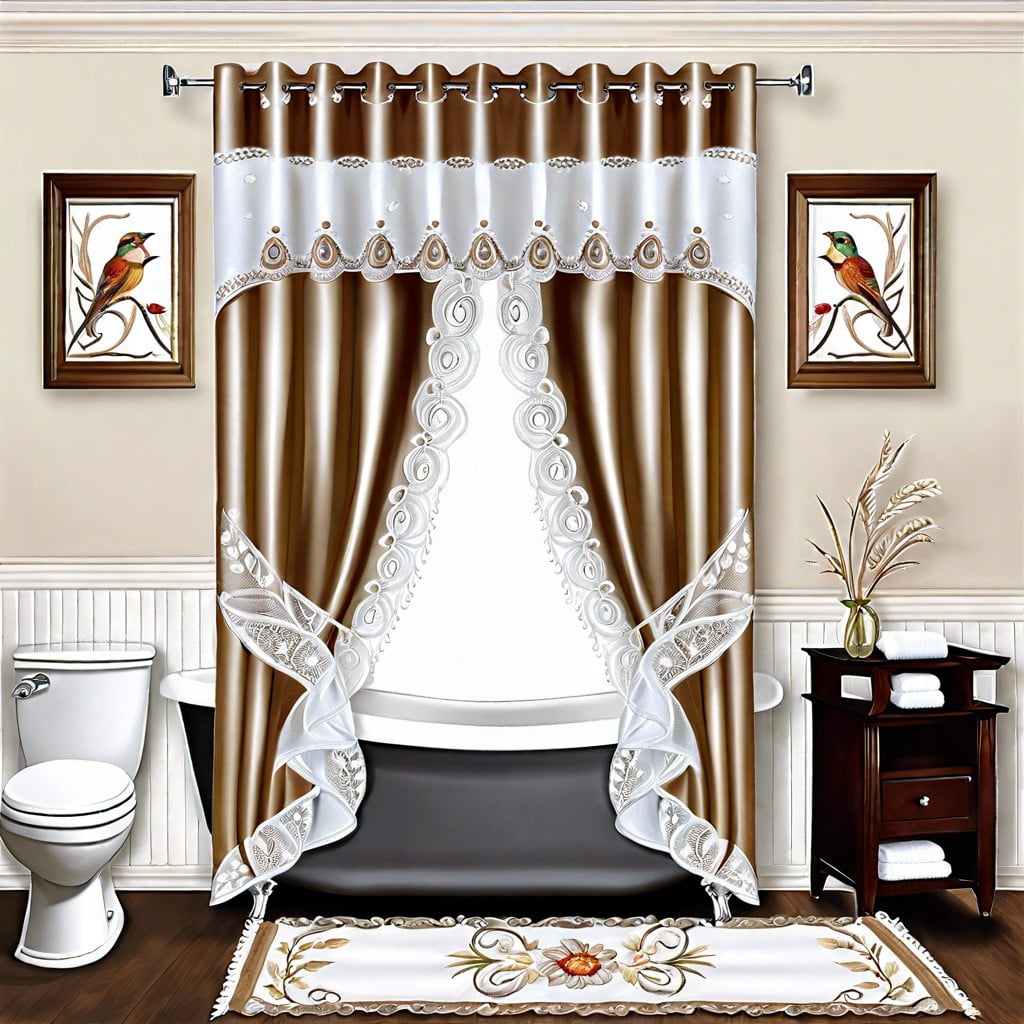 embroidered white curtain for detailed elegance