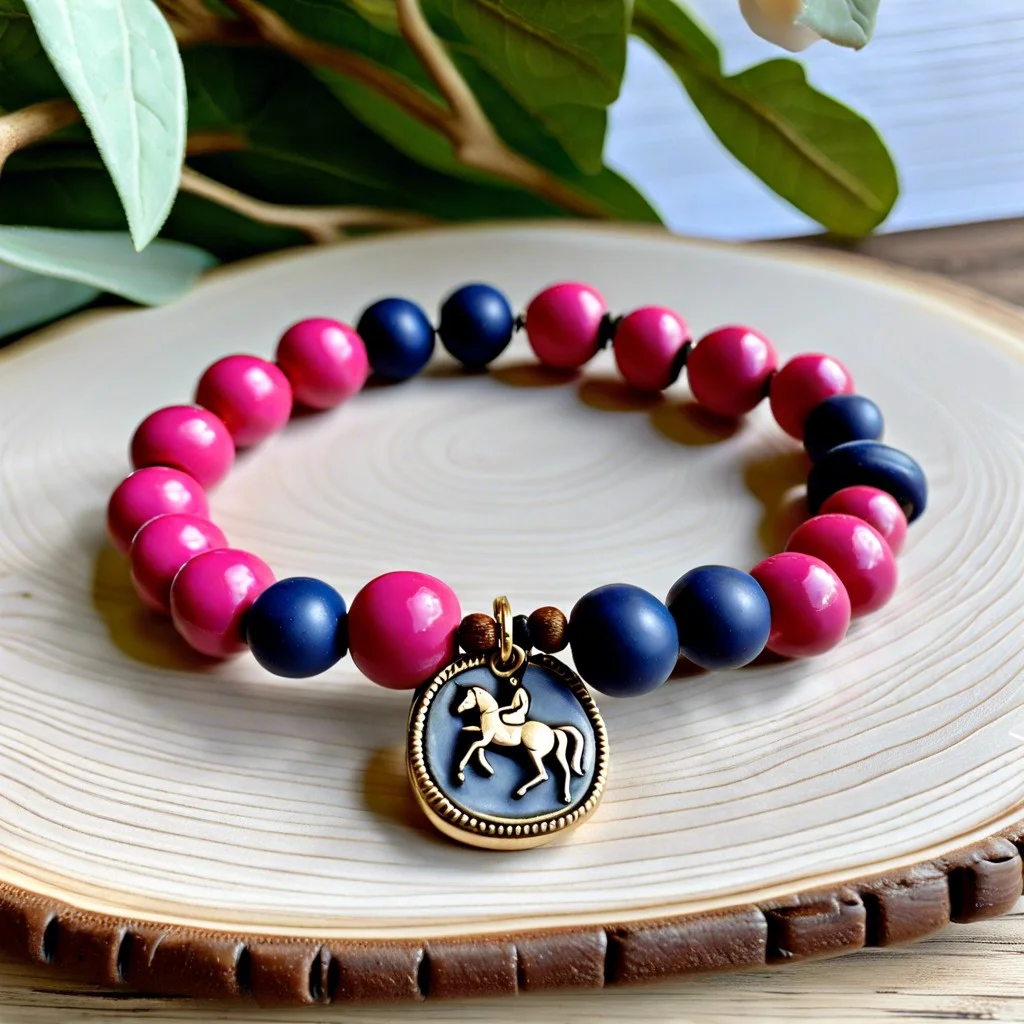 equestrian inspired clay bead bracelets