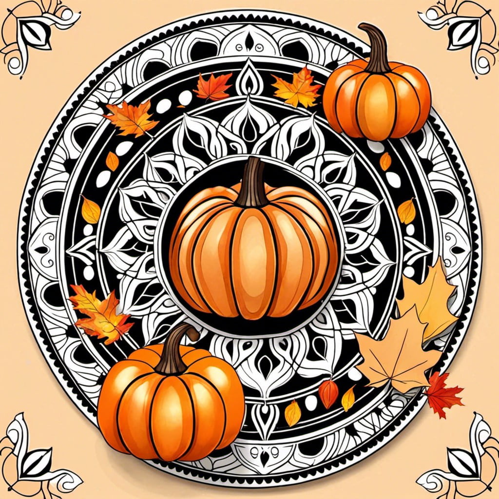 fall themed mandala