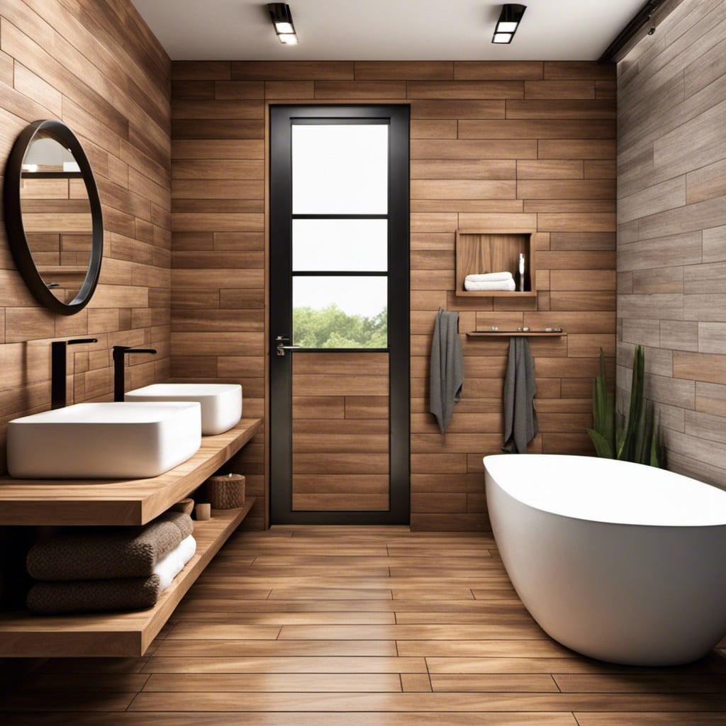 faux wooden ceramic tiles