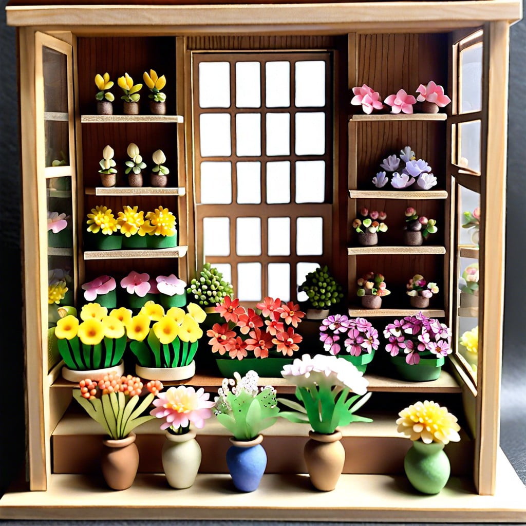flower shop shadow box