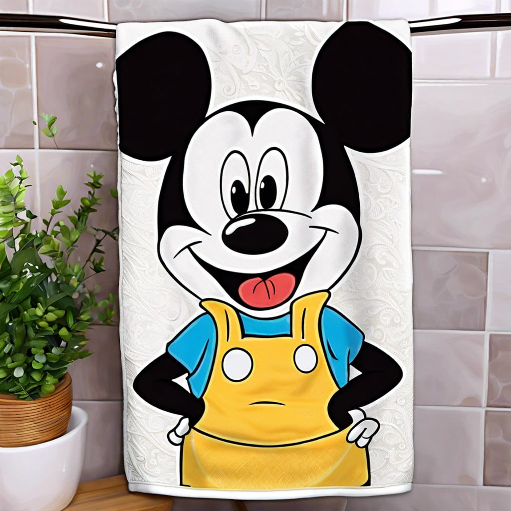 fun and whimsical animated character towels
