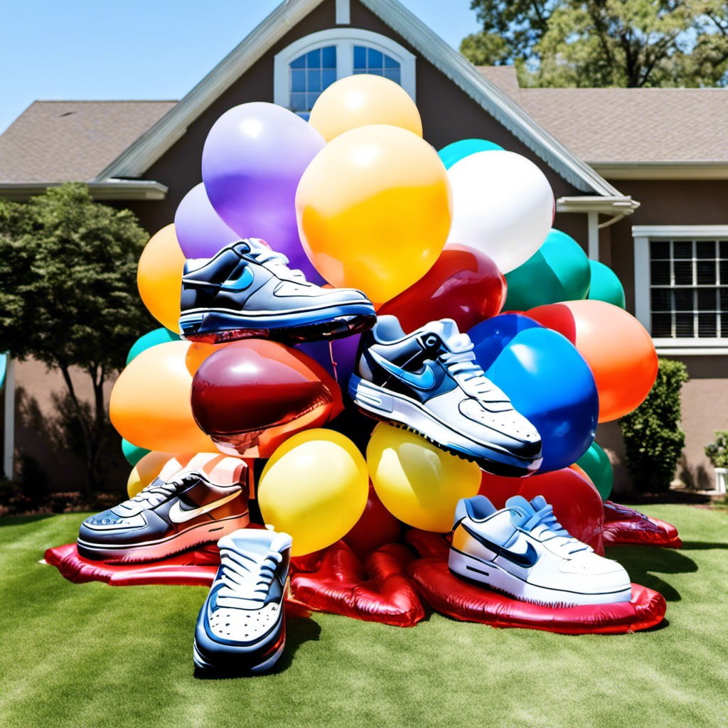 giant sneaker balloon display