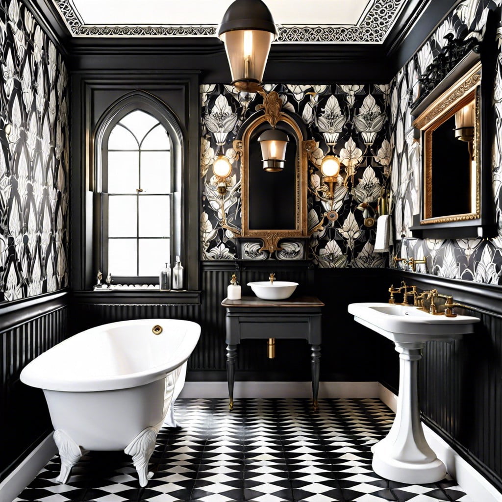 gothic patterned wallpaper