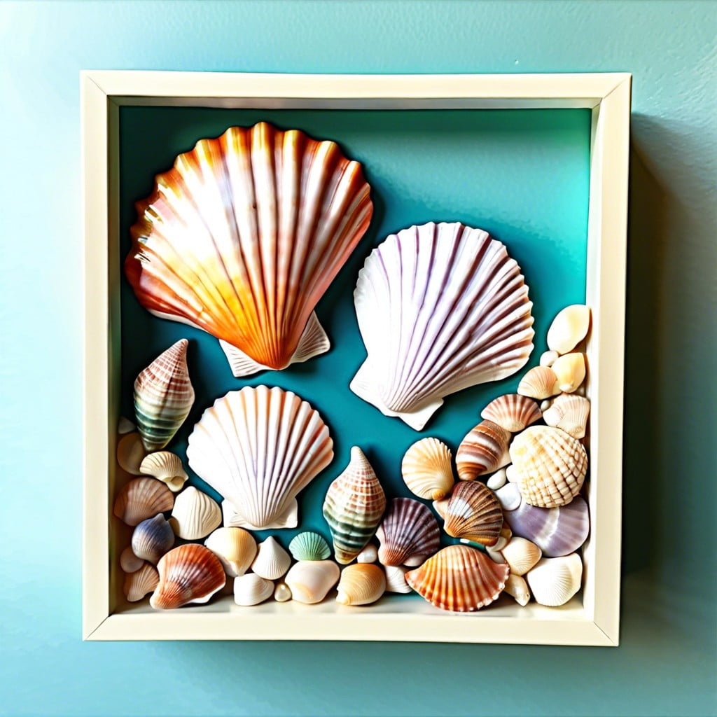 gradient color scheme of collected seashells