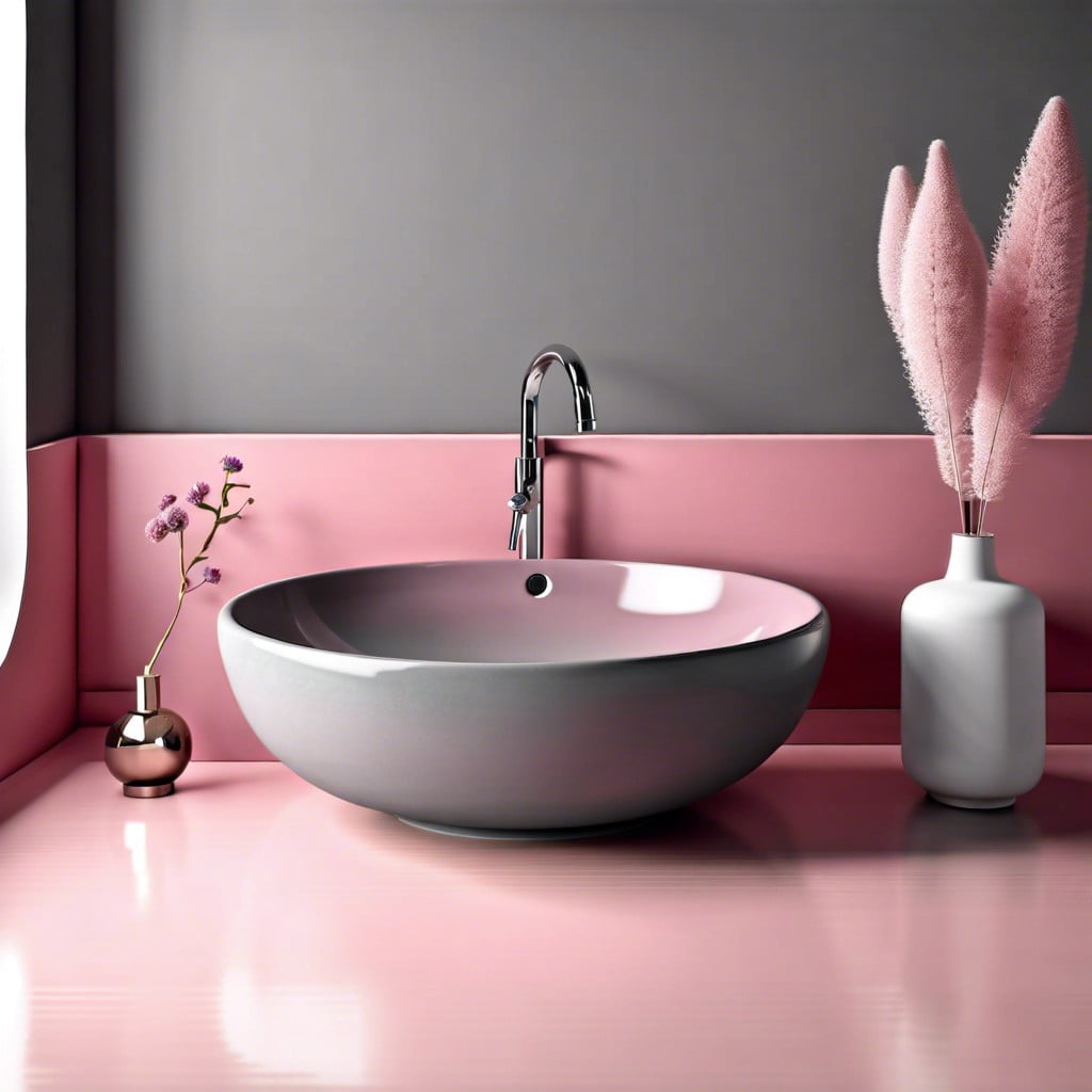 grey ceramic sink