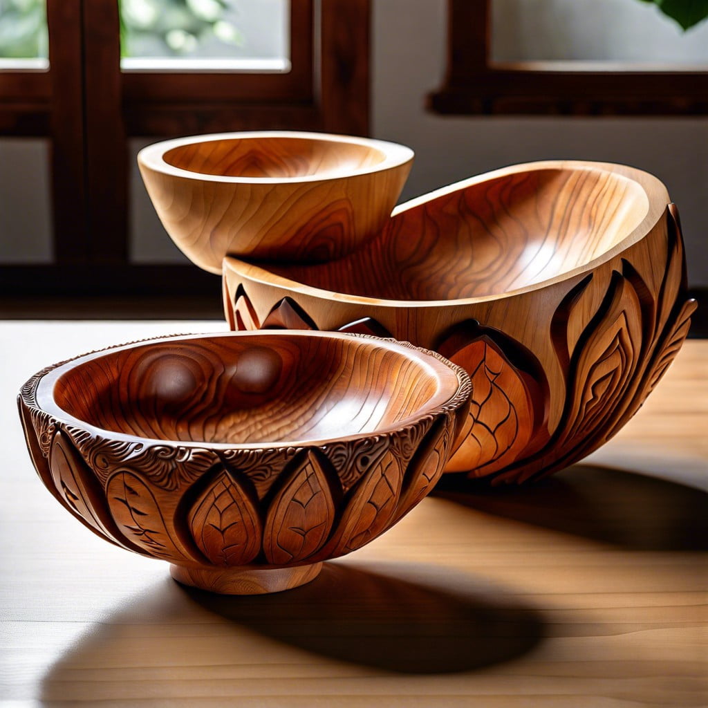 hand carved wooden bowls