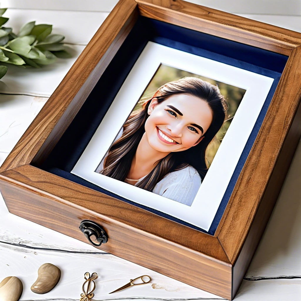 handwritten letters memory box frame