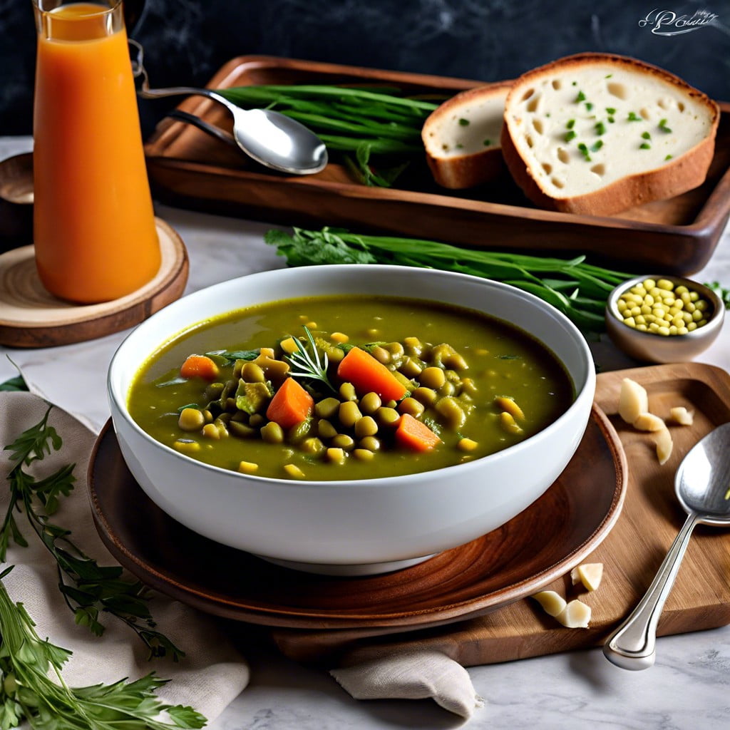 healthy benefits of parker split pea soup for dinner