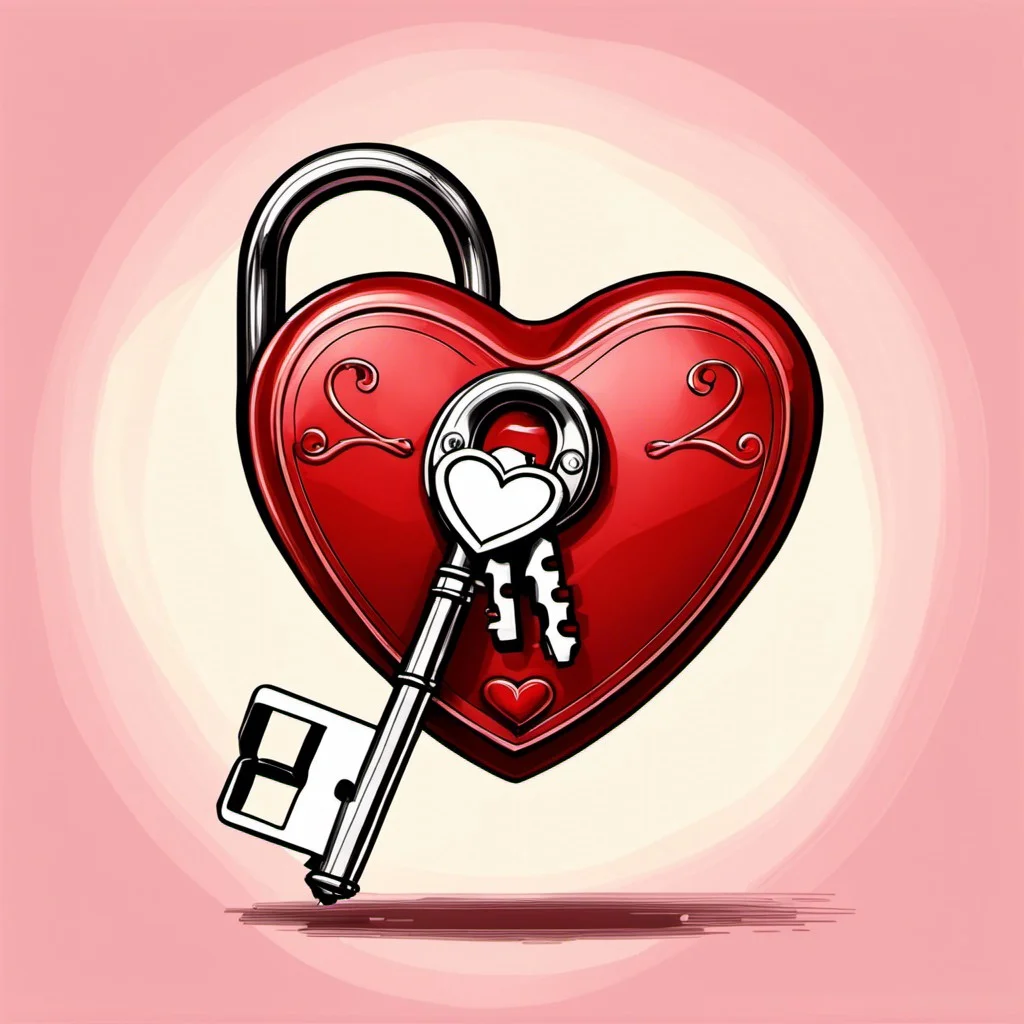 heart shaped lock and key