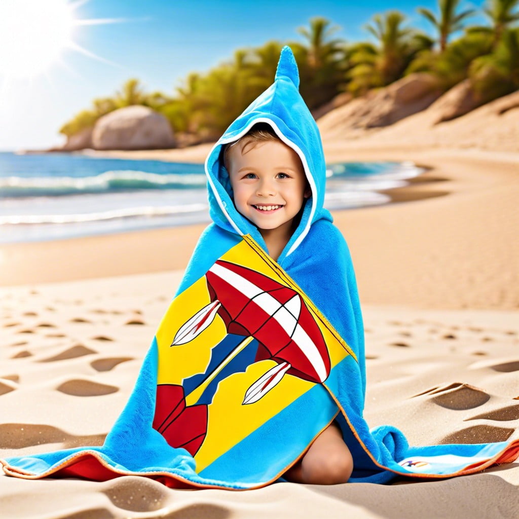 hooded beach towel for kids