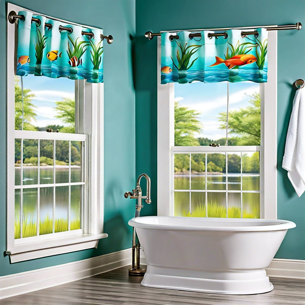 hookless vinyl bathroom window curtains