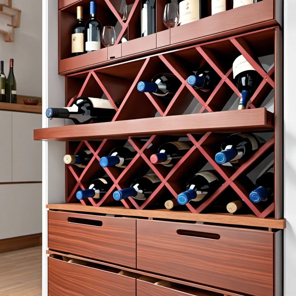 horizontally laid pvc pipe rack on cabinet