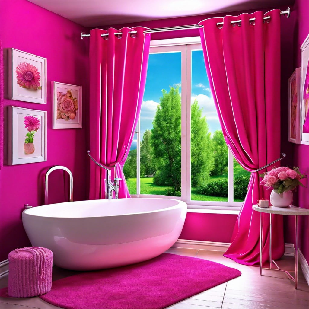 hot pink window curtains for a vibrant look