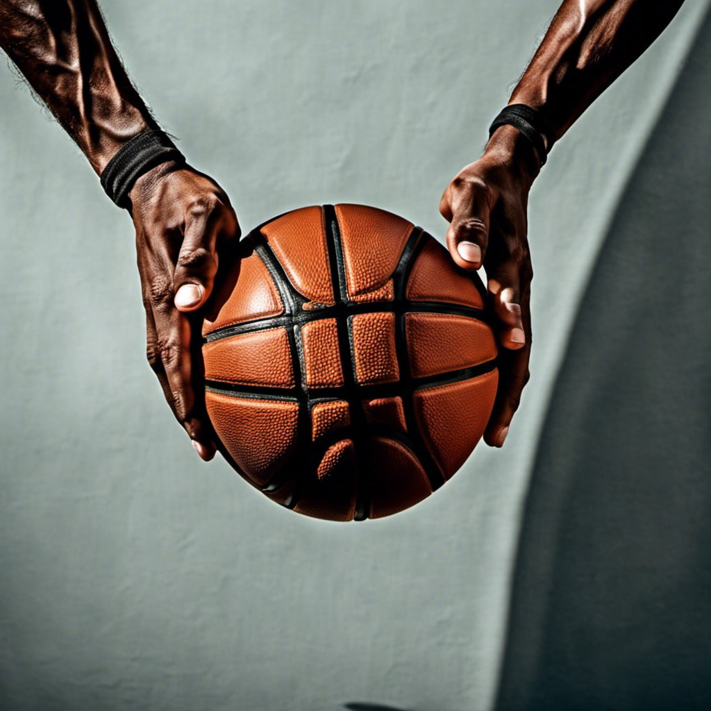 image of hands gripping a basketball