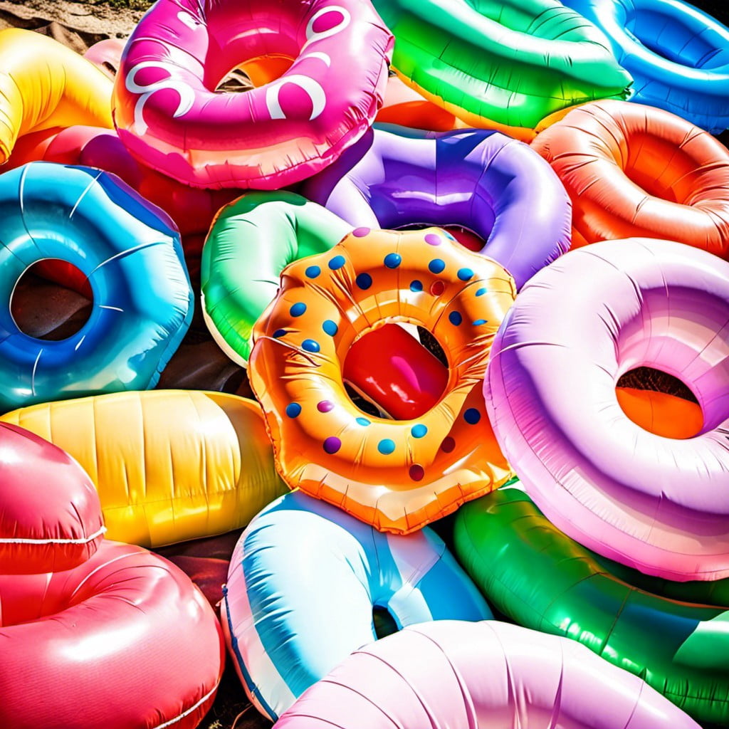 inflated pool floaties