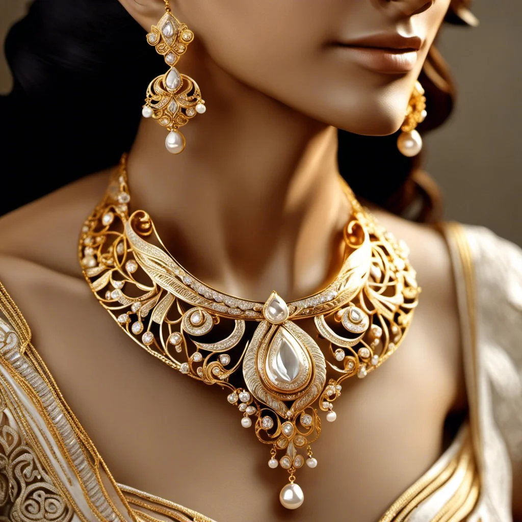 intricate filigree gold necklace