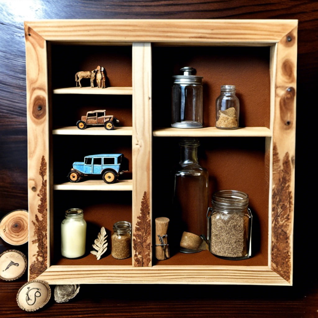 key shadow box with homesteading theme