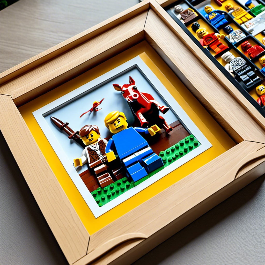 lego art in deep box frame