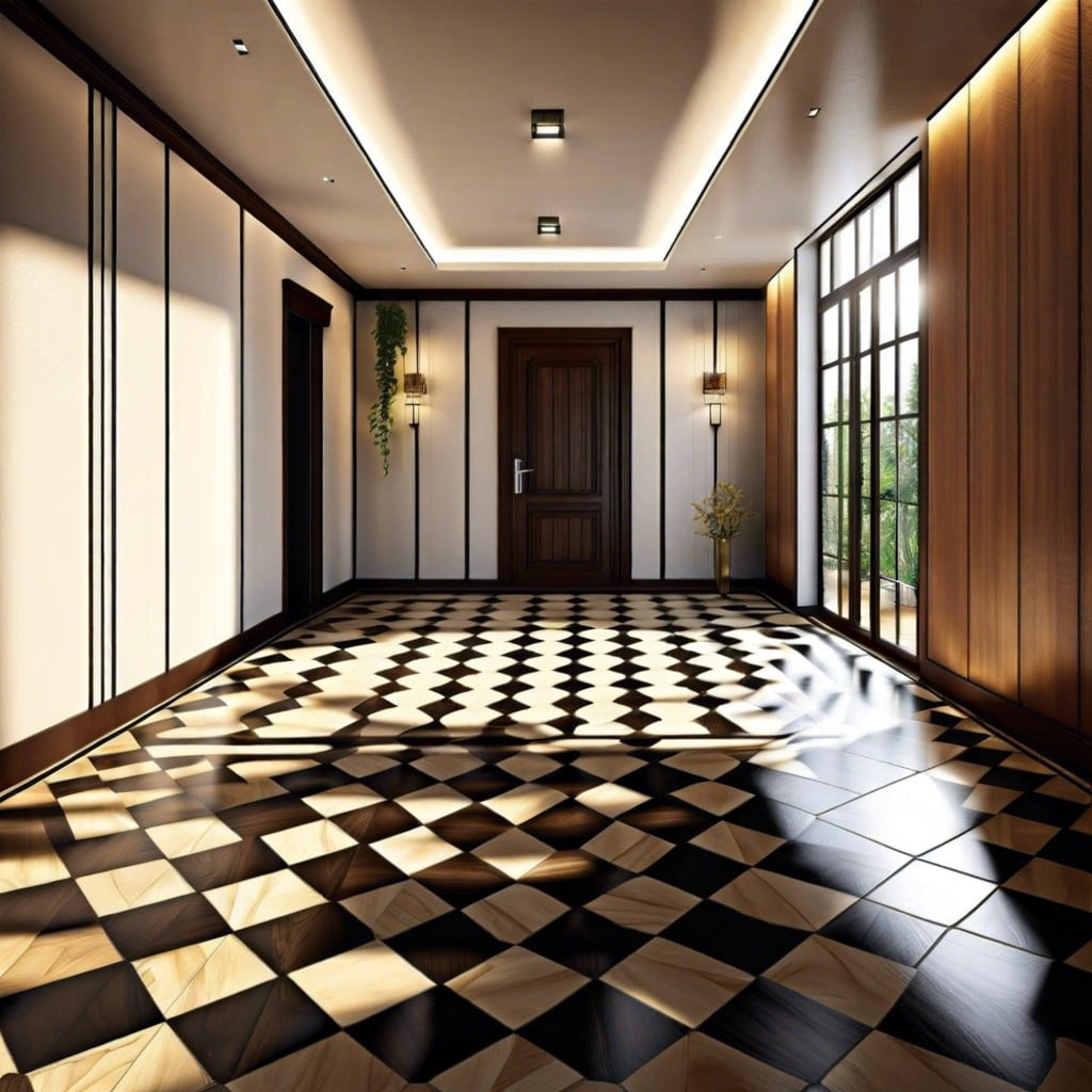 light and shadow floor patterns