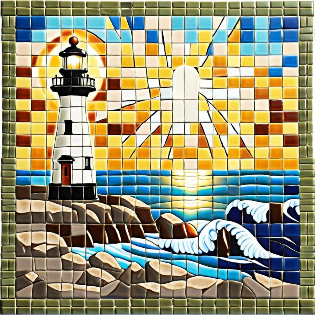 lighthouse mosaic design