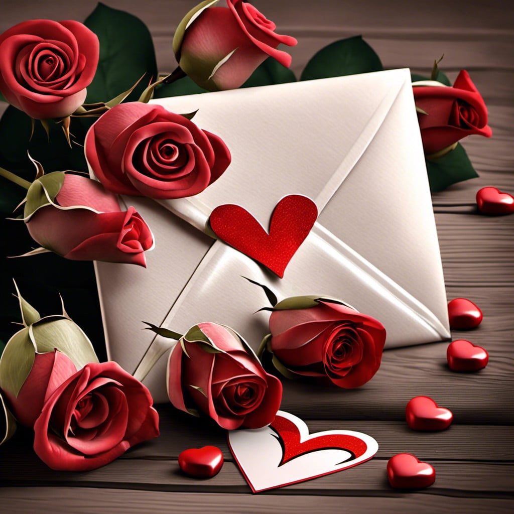 love letters with roses