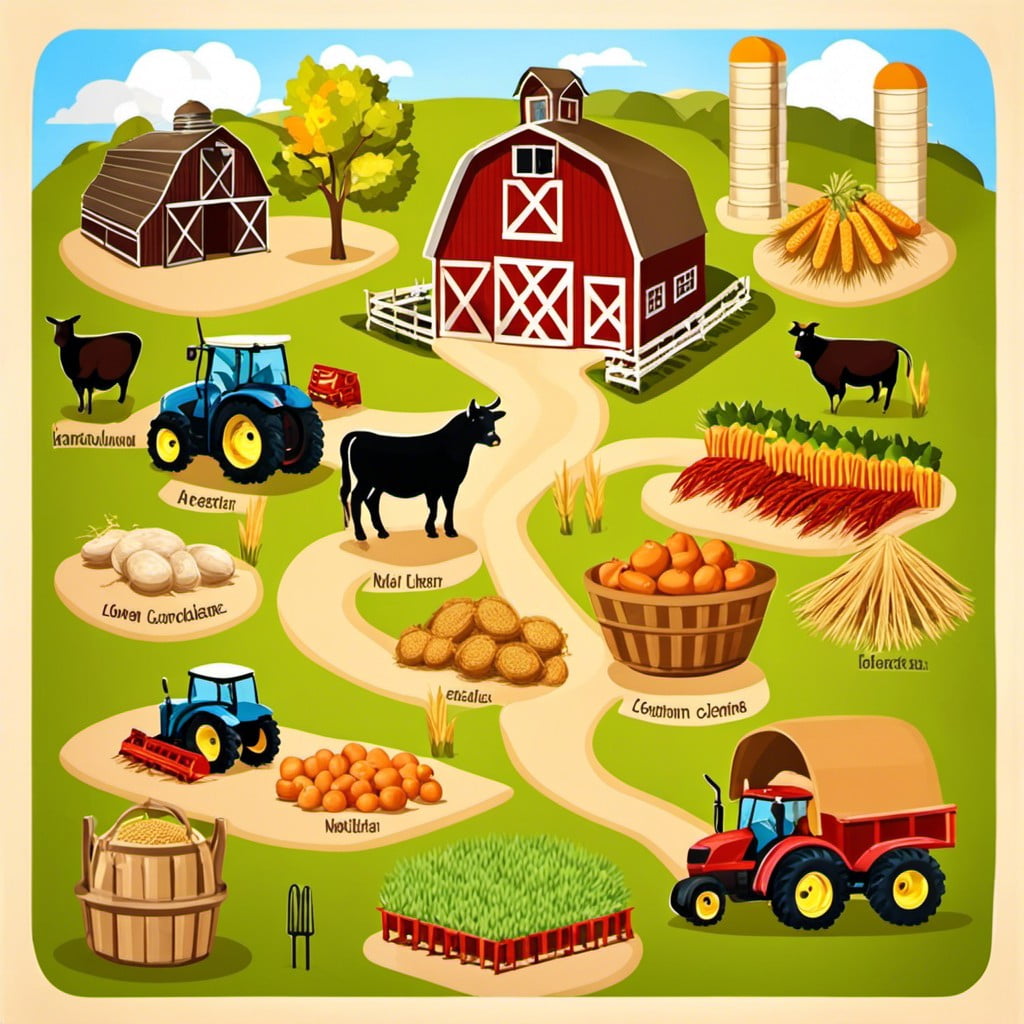 map of local farms and products they produce