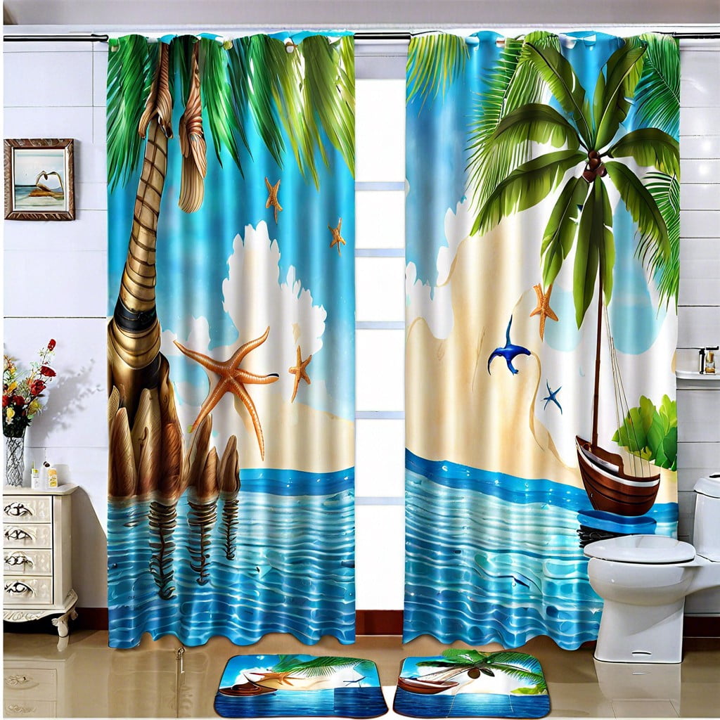 marine themed waterproof curtains