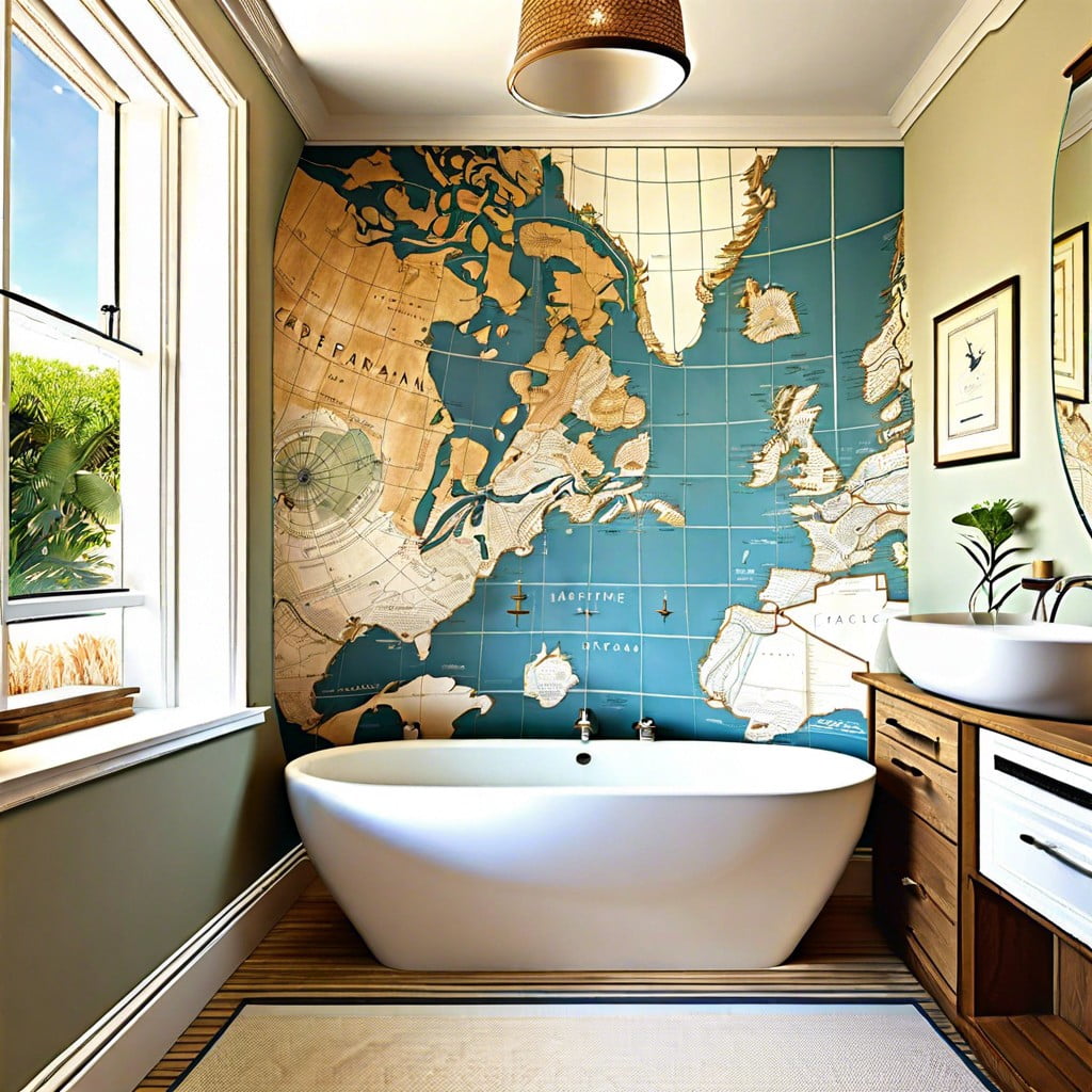 maritime map feature wall