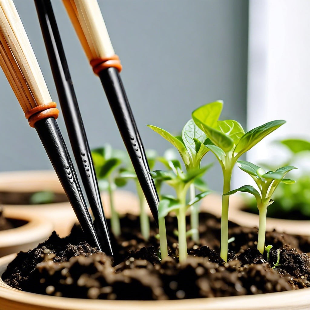 marking garden seedlings