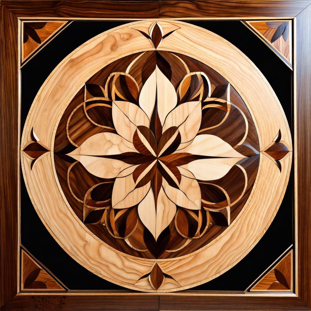 marquetry using inlaid wood