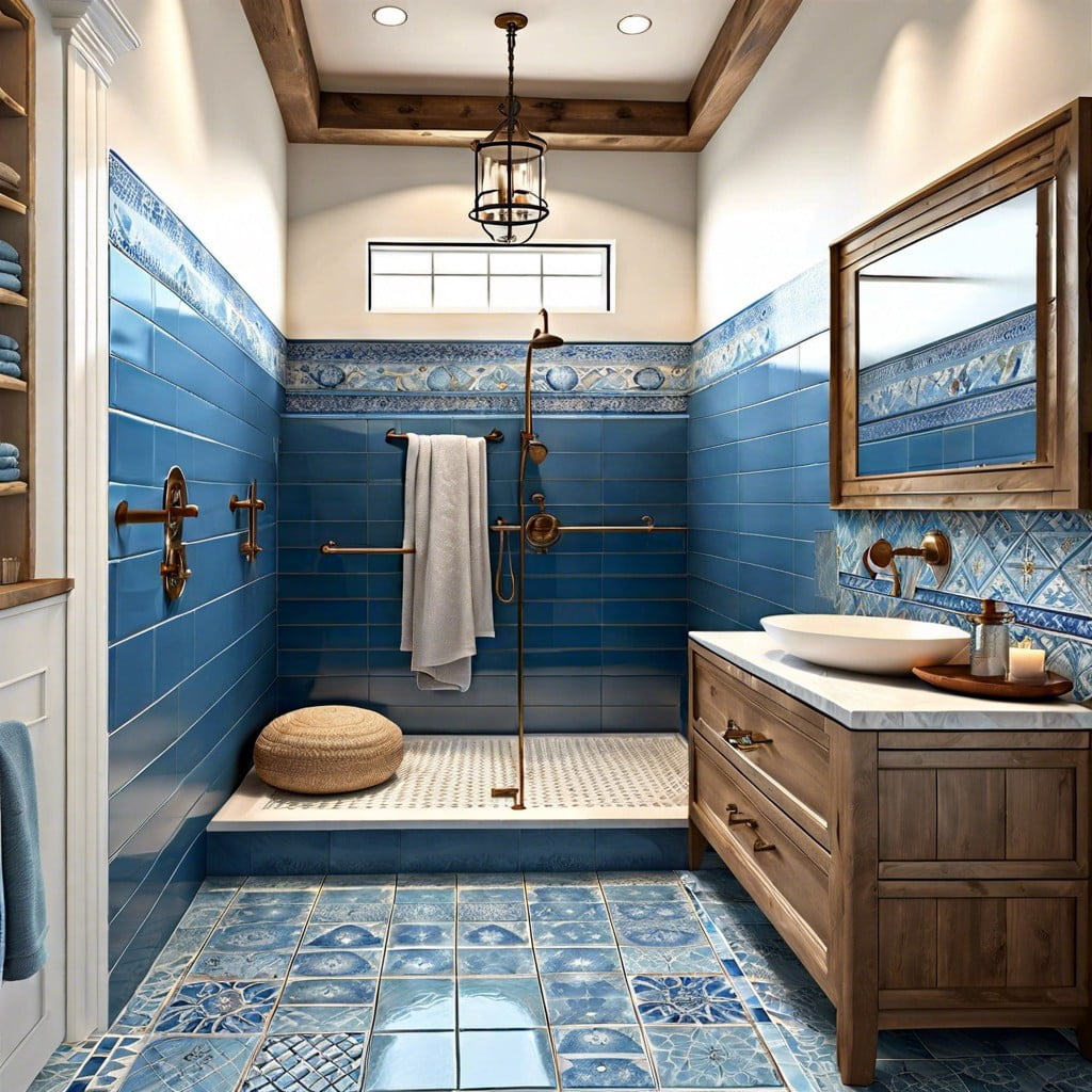 mediterranean blue ceramic tiles