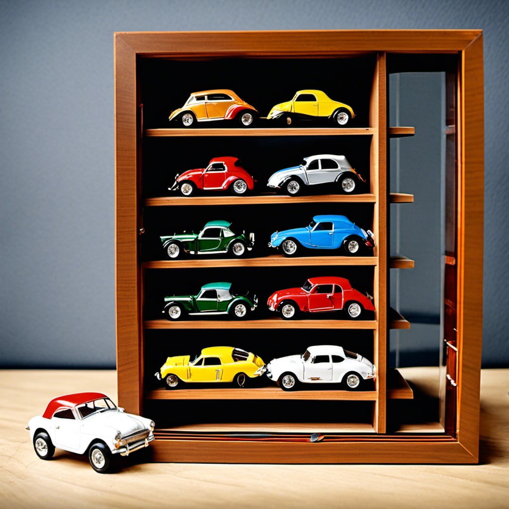 miniature model car showcase