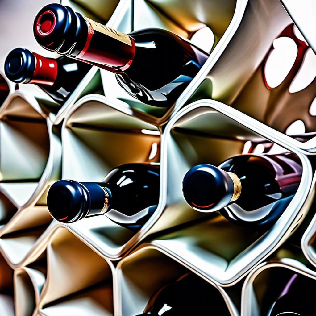 modern art style pvc wine rack