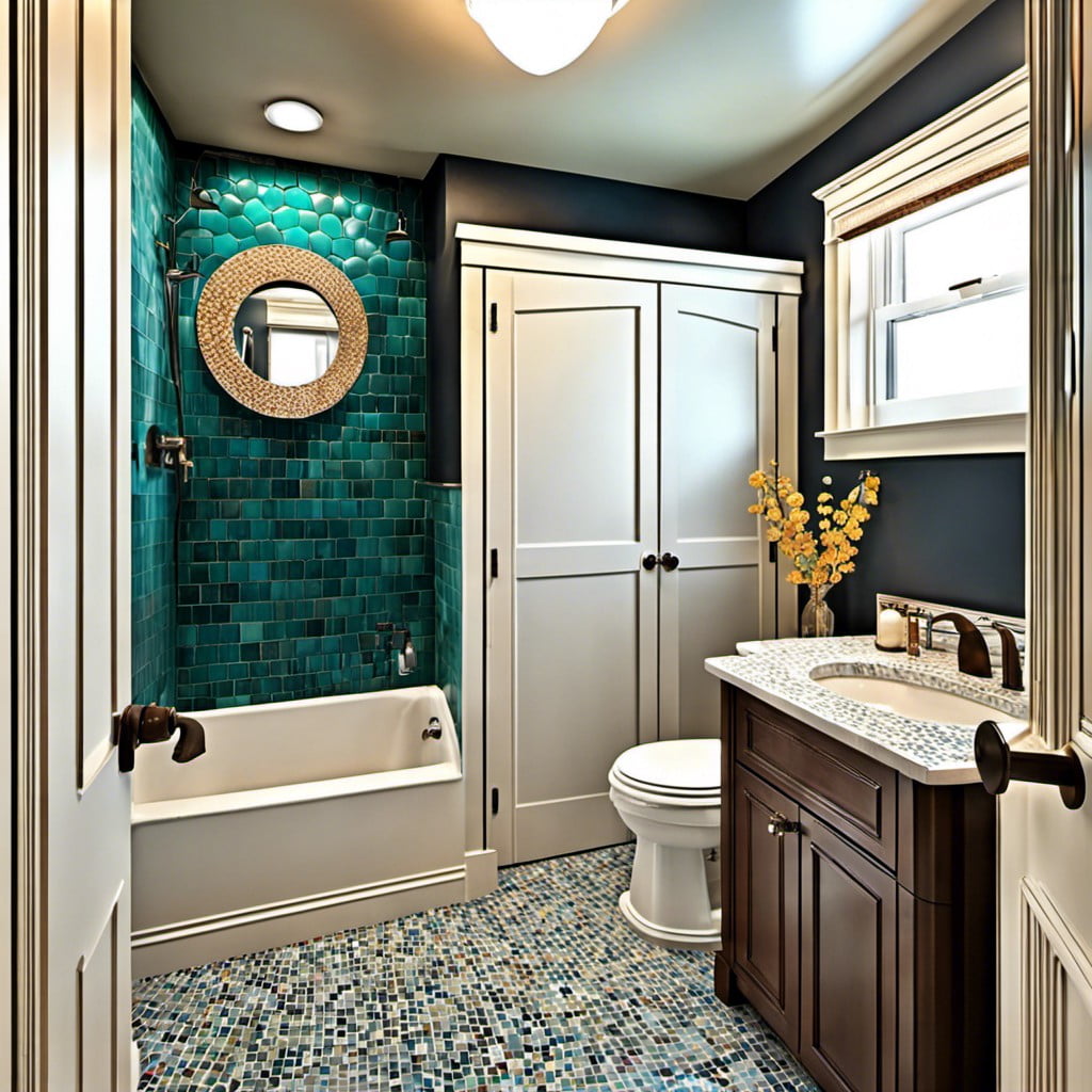 mosaic tile wainscoting