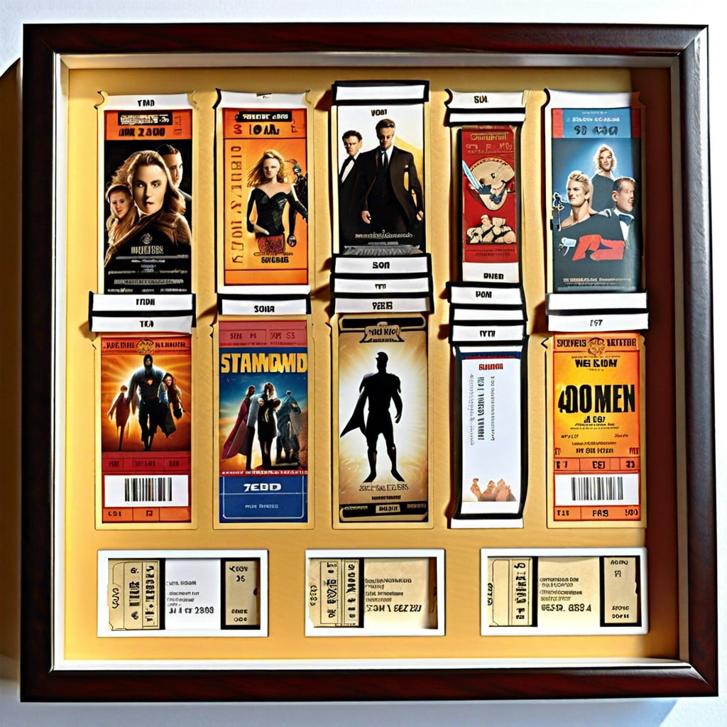 movie ticket stub box
