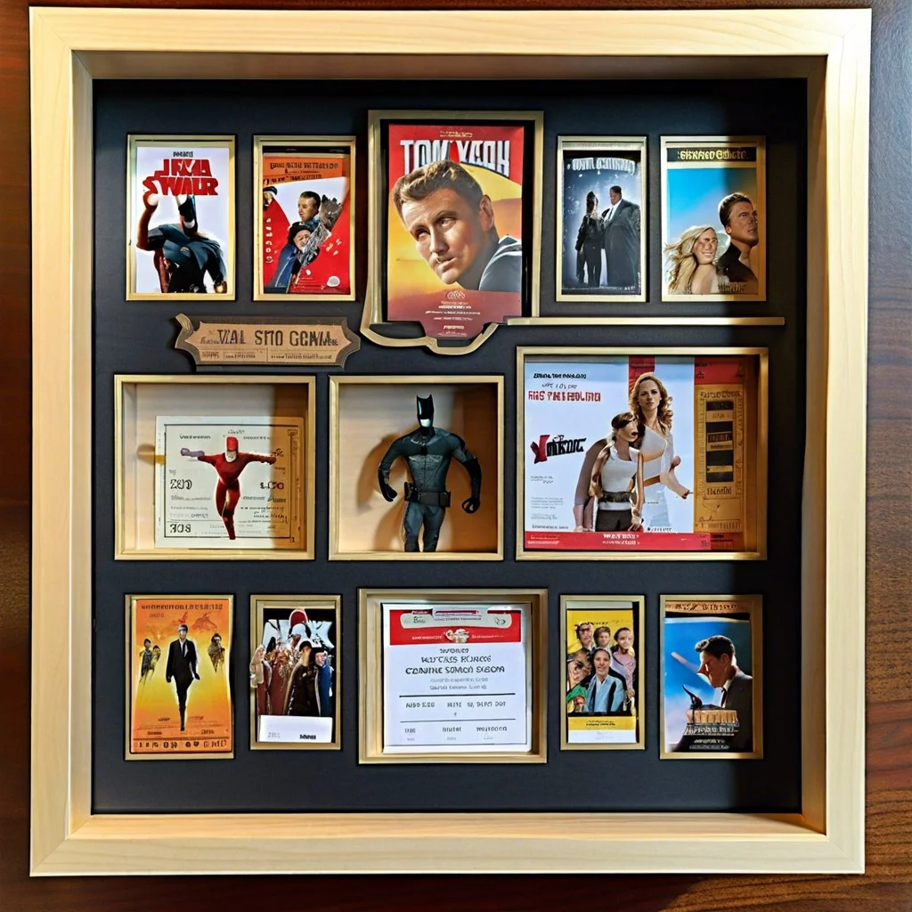 movie ticket stubs shadow box