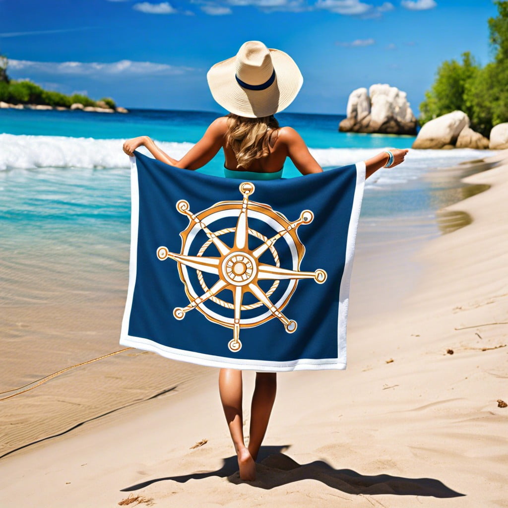 nautical theme beach towel