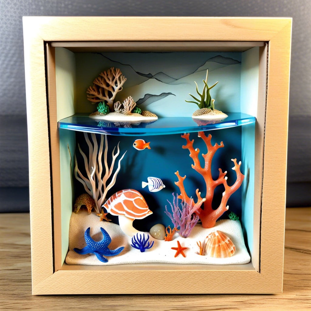 ocean themed shadow box