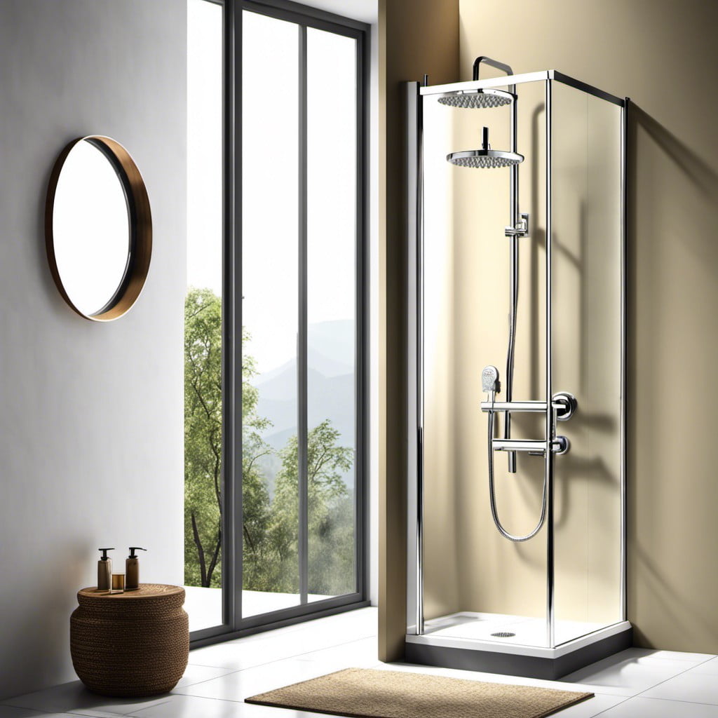 opt for minimalistic shower fixtures