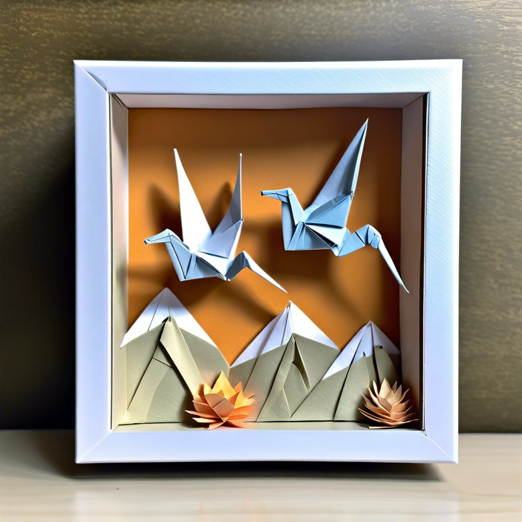 origami art shadow box