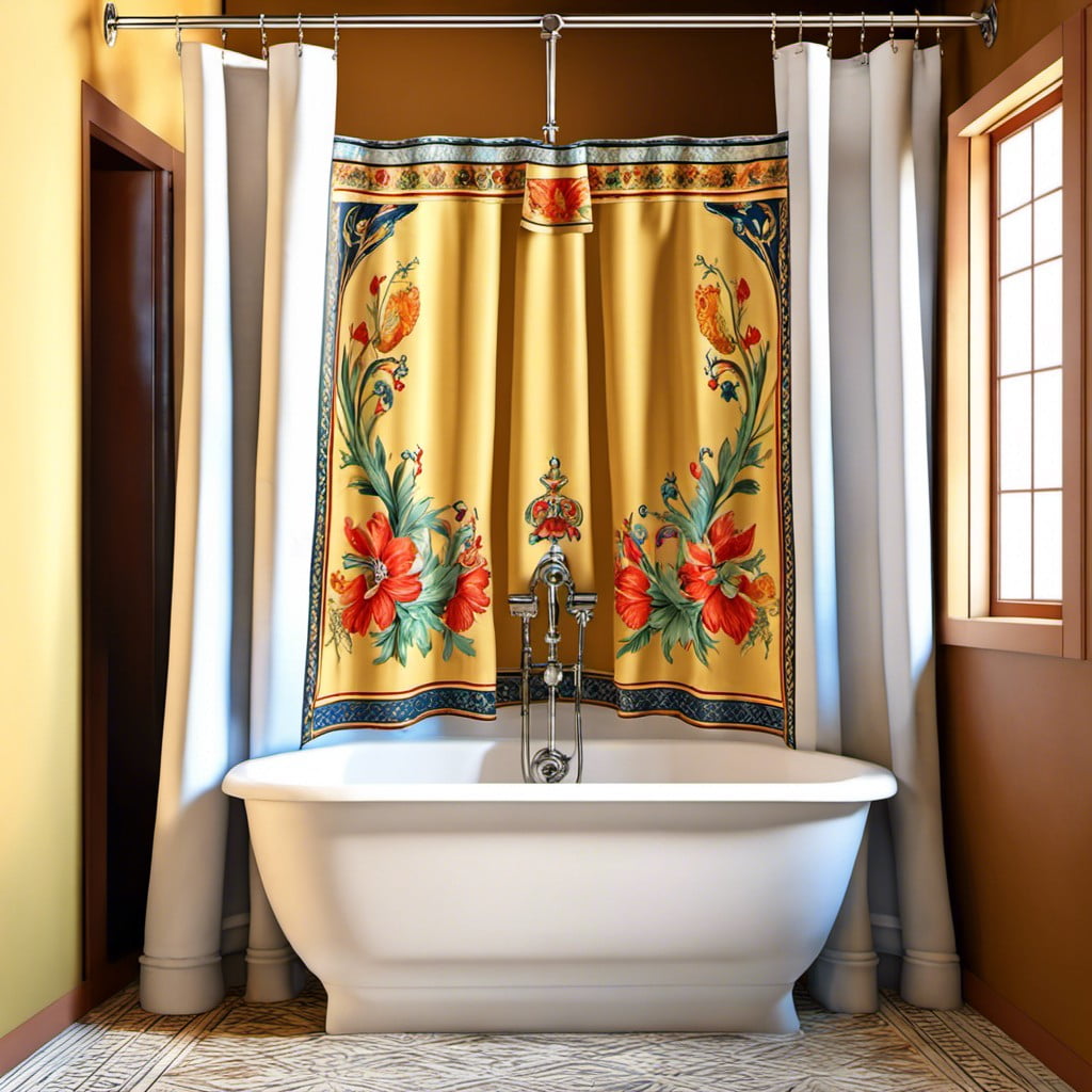ornate shower curtain