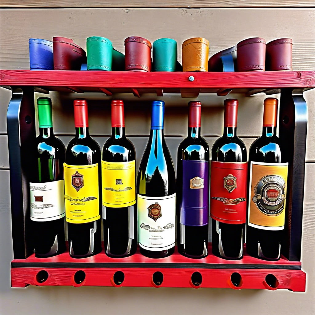 painted engine block wine display