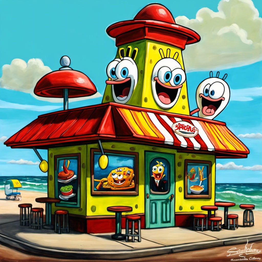 painting of krusty krab restaurant