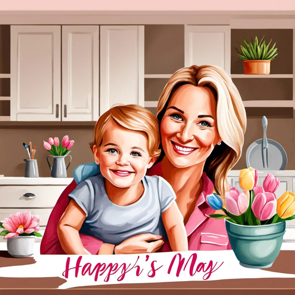 painting of your home with home is where mom is caption