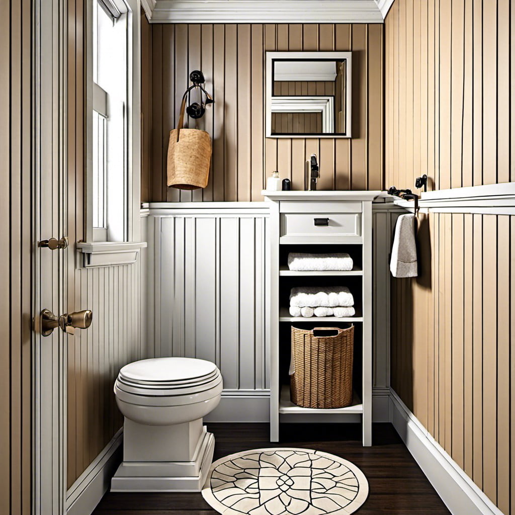 paneled wainscoting with built in storage